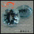 brilliant diamond round natural sky blue topaz stone(TPRD-6mm)